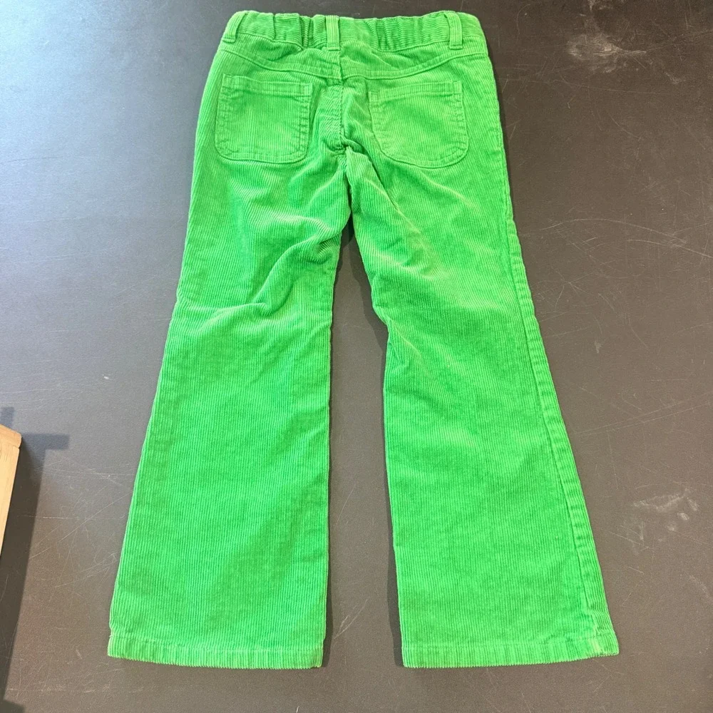 VTG Gymboree Corduroy Pants Kids 4 Green Bow Rhinestone Twee Y2K Bratz